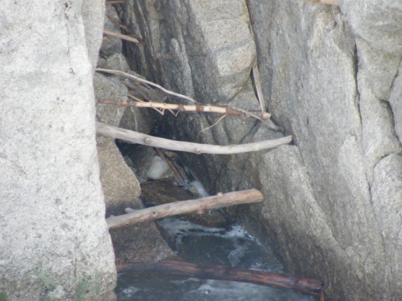 stuff wedged in between rocks under old dardanelle bridge